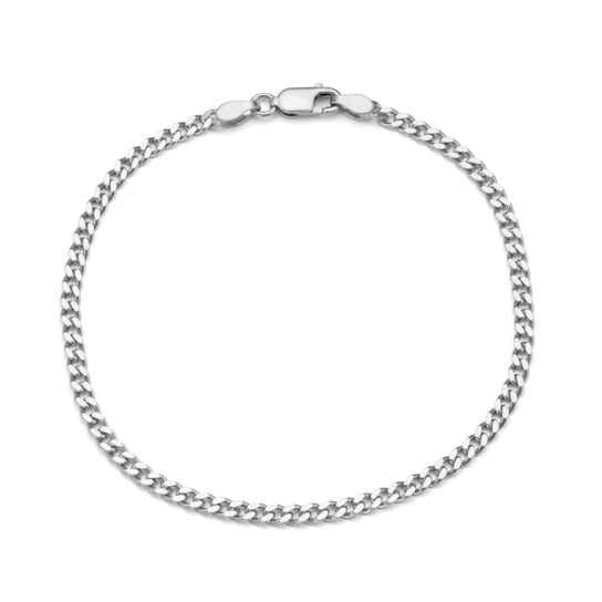 Sterling Silver 2.75mm Curb Chain Bracelet