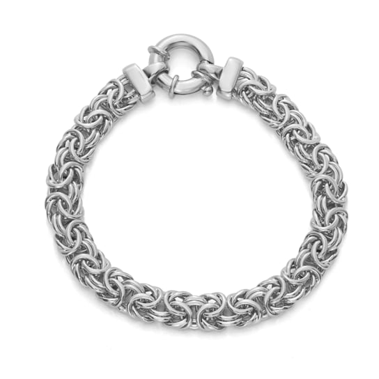 Sterling Silver 8.5mm Byzantine Chain Bracelet