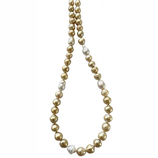 Unusual and Affordable Multicolor Golden Nice Luster 8-10.6mm Golden
South Sea Cultured Pearl Strand