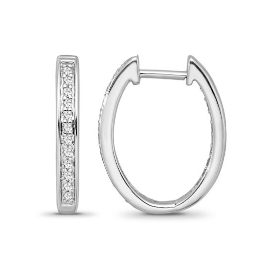 Diamond 0.50Ctw Sterling Silver Earring