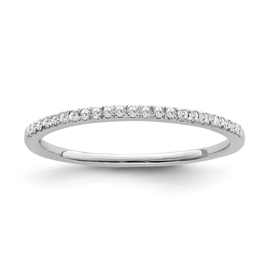 10K White Gold Diamond Ring 0.10Ctw