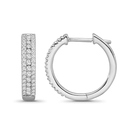 Diamond 0.50Ctw Sterling Silver Earring