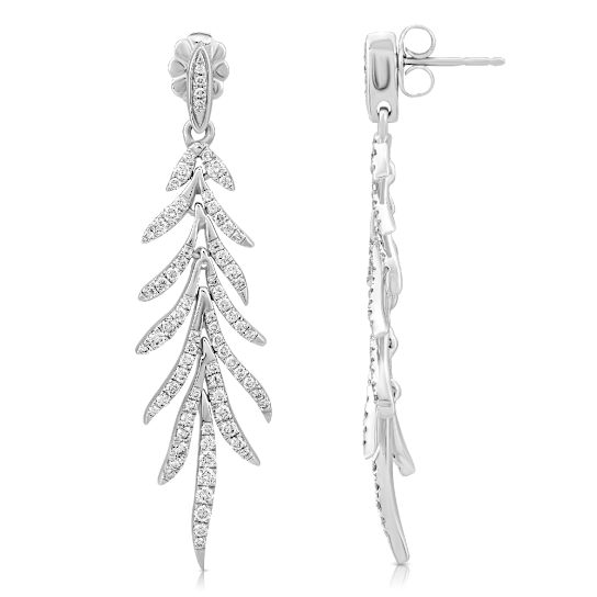 Diamond 1.00Ctw Sterling Silver Earring