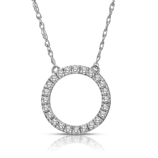 Diamond 0.25Ctw Sterling Silver Pendant With Chain