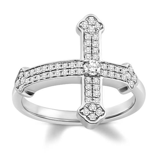 Sterling Silver Diamond 0.33Ctw Ring