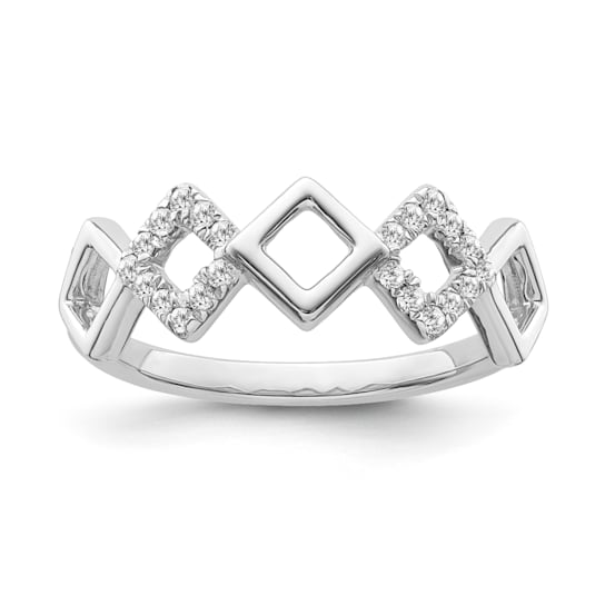 Sterling Silver Diamond 0.10Ctw Ring