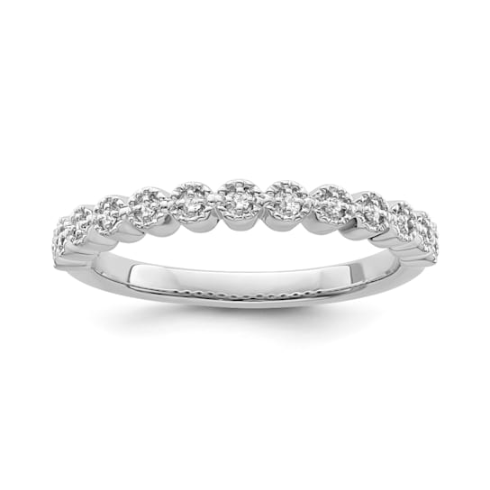 10K White Gold Diamond Ring 0.05Ctw