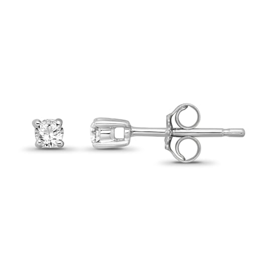 Diamond 0.75Ctw 14k White Gold Earrings