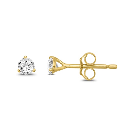 Diamond 0.75Ctw 14k Yellow Gold Earrings