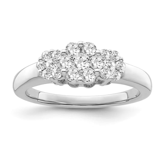 10K White Gold Diamond Ring 0.50Ctw