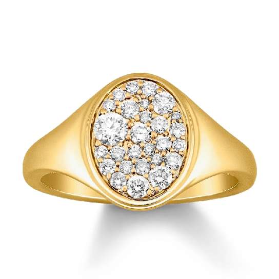 14K Yellow Gold Diamond Ring 0.50Ctw