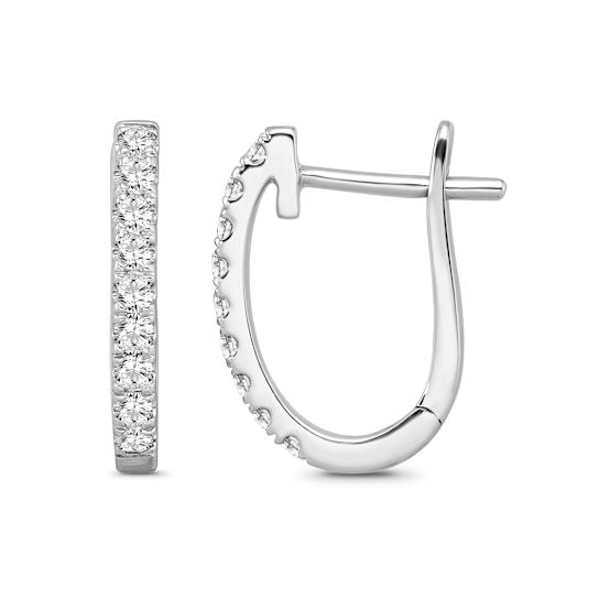 Diamond 0.20Ctw Sterling Silver Earring