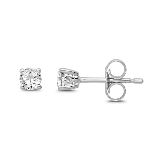 Diamond 0.33Ctw 14k White Gold Earrings