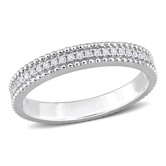 1/10 CT TW Diamond Eternity Ring in Sterling Silver