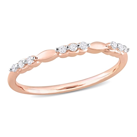 1/10ctw Diamond Promise Ring in 18K Rose Gold Over Sterling Silver