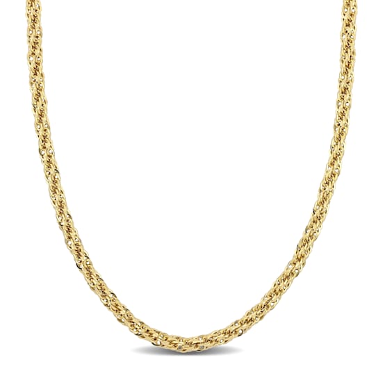 4mm Infinity Rope Chain Necklace in 14k Yellow Gold, 20 in