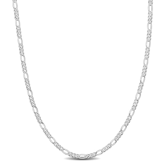 2.2MM Figaro Chain Necklace in Sterling Silver