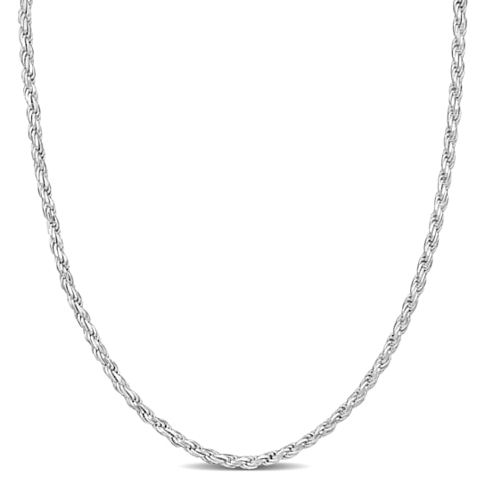 2.2MM Rope Chain Necklace in Sterling Silver