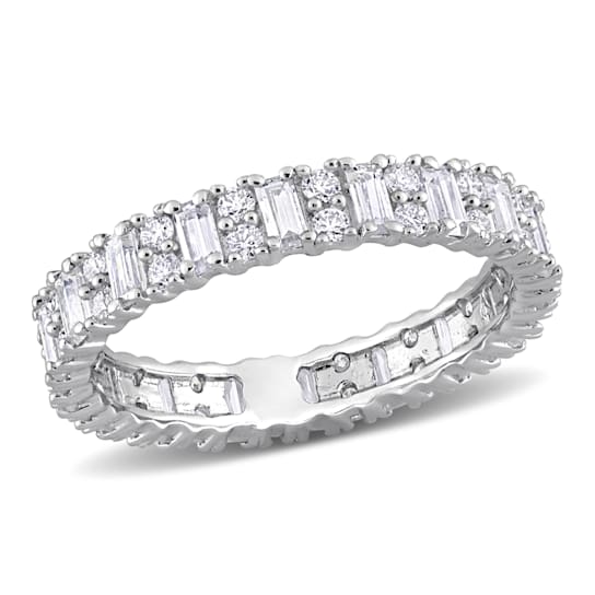 1 5/8 CT DEW Created Moissanite Eternity Ring in Sterling Silver
