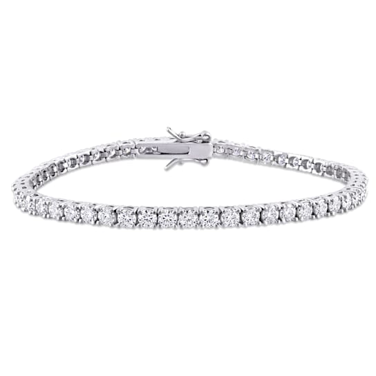 5 1/10 CT DEW Created Moissanite Tennis Bracelet in Sterling Silver