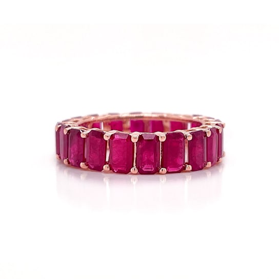 14K Yellow Gold Ruby Octagon Ring