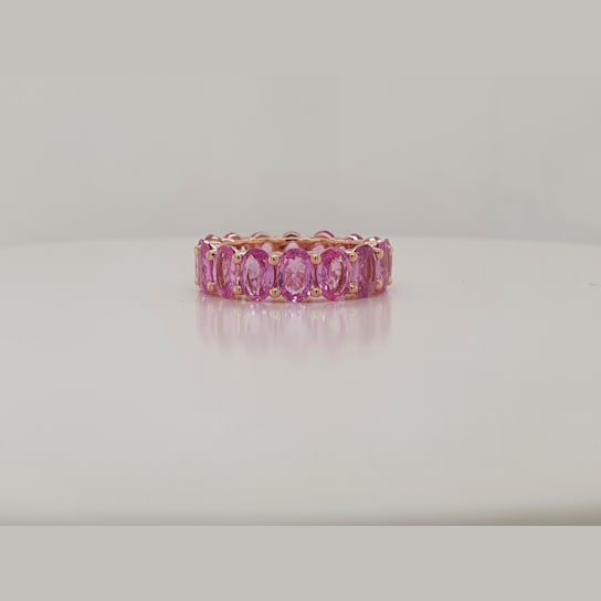 14K Rose Gold Pink Sapphire Oval Ring