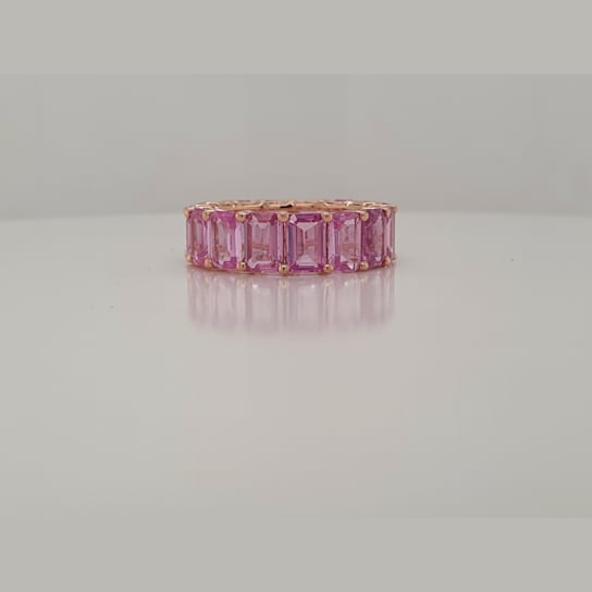 14K Rose Gold Pink Sapphire Octagon Ring