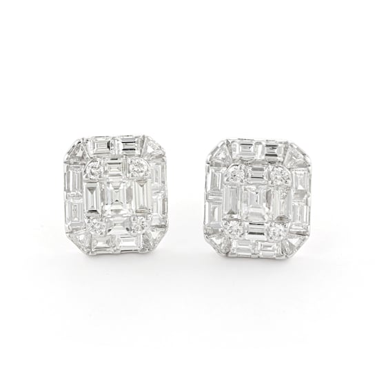 ZYDO White Gold Mosaic Earrings with 1.34cts of Diamonds