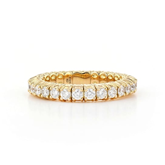 ZYDO Yellow Gold Stretch Band with 1.21cts of Diamonds