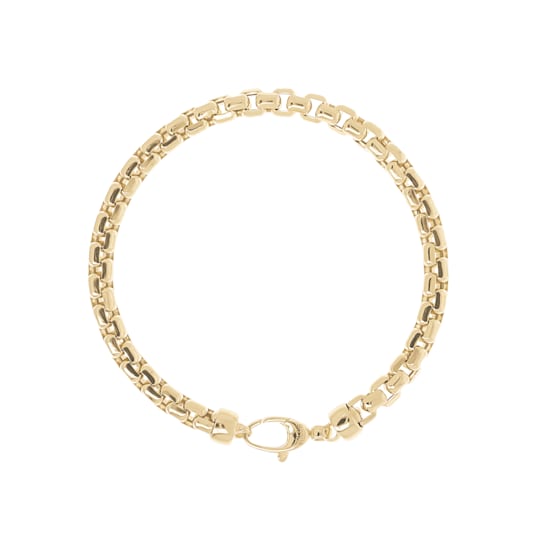 ALBERTO MILANI – MILLENIA 14K Yellow Gold Diamond Cut Round Box Bracelet