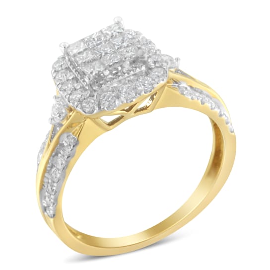 10K Yellow Gold 1.0ctw Diamond Composite Engagement Ring (H-I Color,
SI1-SI2 Clarity)