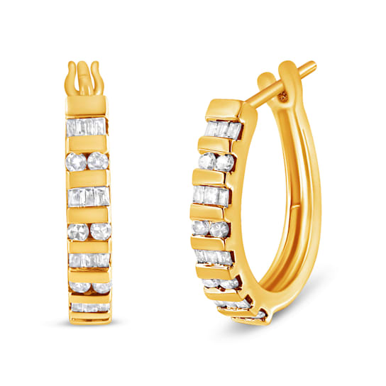 Diamond Baguette hoops  Max Wilson Diamond Jewellers