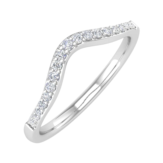 FINEROCK 1/10 Carat (ctw) 14K Gold Ladies Diamond Wedding Stackable Band
- Guard Ring