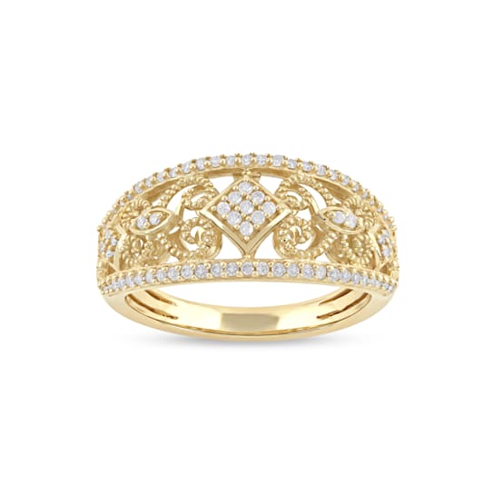 1/5ct TDW Diamond Vintage Ring in 10k Yellow Gold