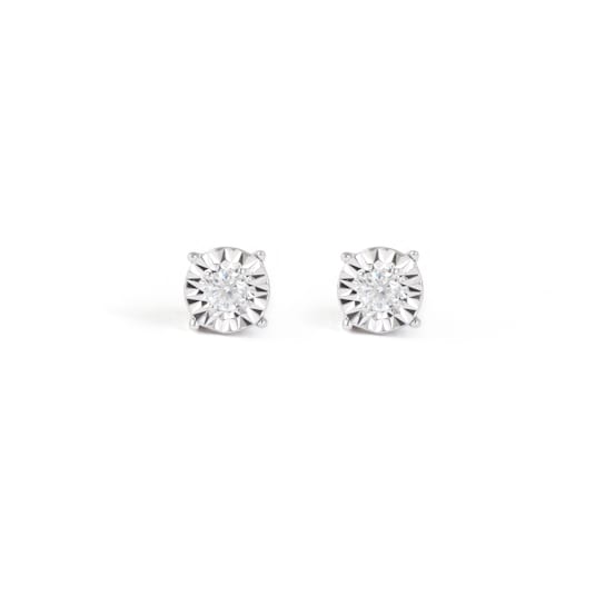 1/20ct TDW Diamond Stud Earrings in Silver