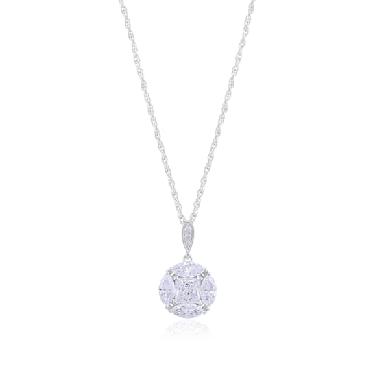 GEMistry St. Maarten Sterling CZ Pendant with Chain