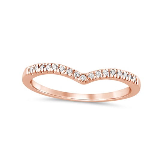 10K Gold Diamond Stackable Ring .10ctw