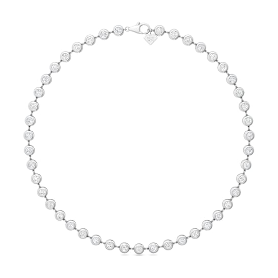 18K Yellow Gold Lab Grown Diamond by the Yard 16 Inch Station Necklace