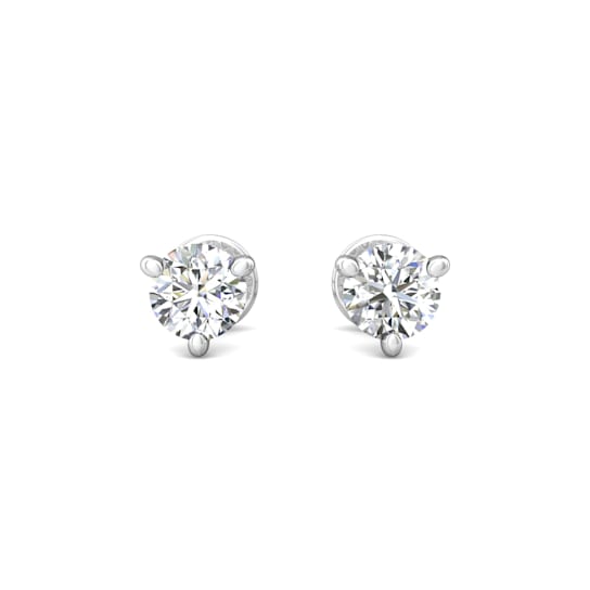 14K Gold Lab Grown Diamond Stud Earrings 1.05ctw