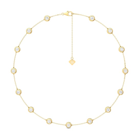 14K Yellow Gold Lab Grown Diamond by the Yard 16 Inch Station Necklace
With 2 Inch Extender