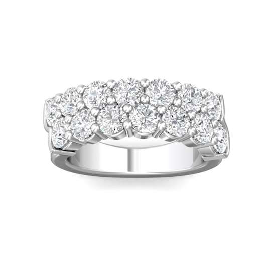 2 Row Shared Prong Lab Grown Diamond Band