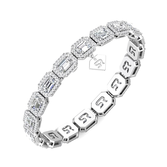 18K White Gold Lab Grown Diamond Bracelet