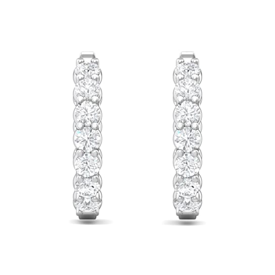 14K Gold Lab Grown Diamond Classic Hoop Earrings 6.75ctw