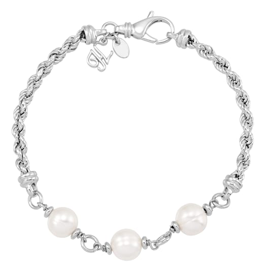 Sterling Silver White Fresh Water Pearl Bracelet