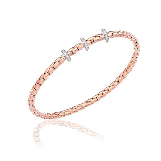 Chimento 18k Bracelet Stretch Spring in rose and white gold with diamonds