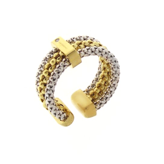 Chimento 18k Ring Stretch Multiple in white and yellow gold with diamond accent