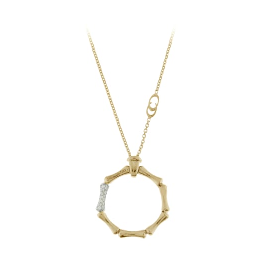 Chimento 18K Bamboo Regular necklace in yellow gold with diamonds