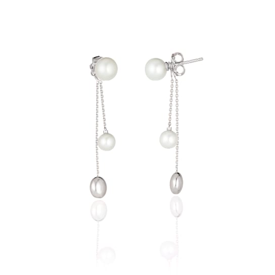 18K Armillas Acqua Pearl earrings in white gold with Freshwater pearls