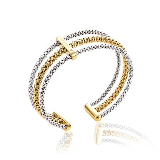 Chimento 18k Bracelet 3-row Stretch Multiple in white and yellow gold
with diamond accent