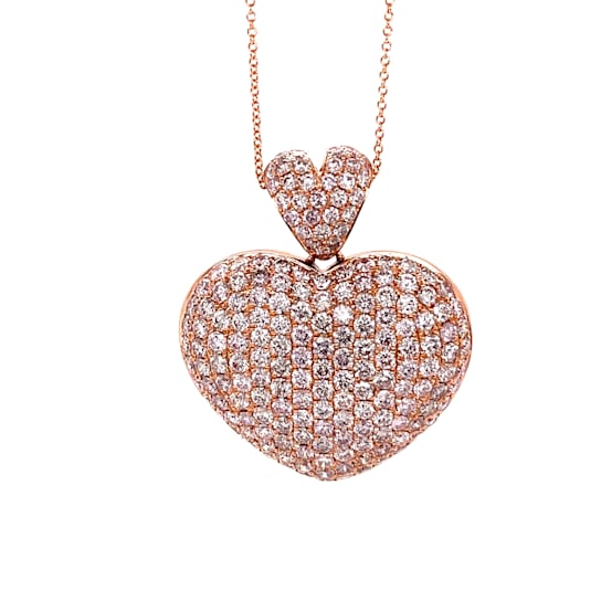 14KT Rose Gold 6 CTTW Natural Pink Diamond Pendant